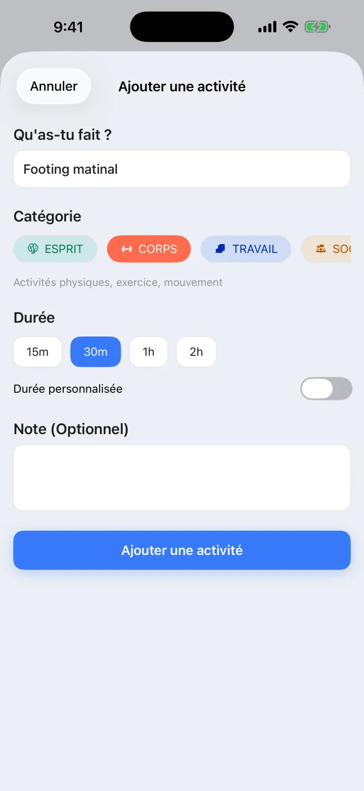 Note ta journée en deux gestes